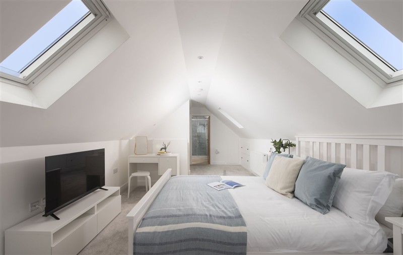 This is a bedroom at Atlantic Point, Cornwall