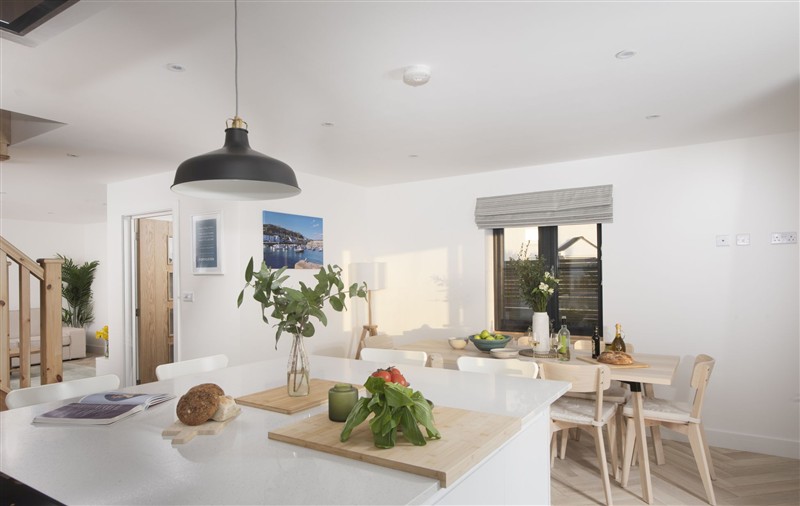 This is the dining room at Atlantic Point, Cornwall