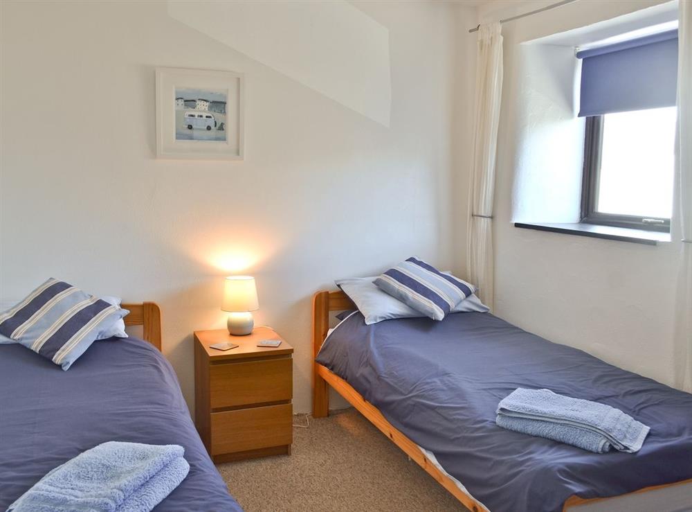 Twin bedroom at Atlantic View in Cape Cornwall, near St Just, England