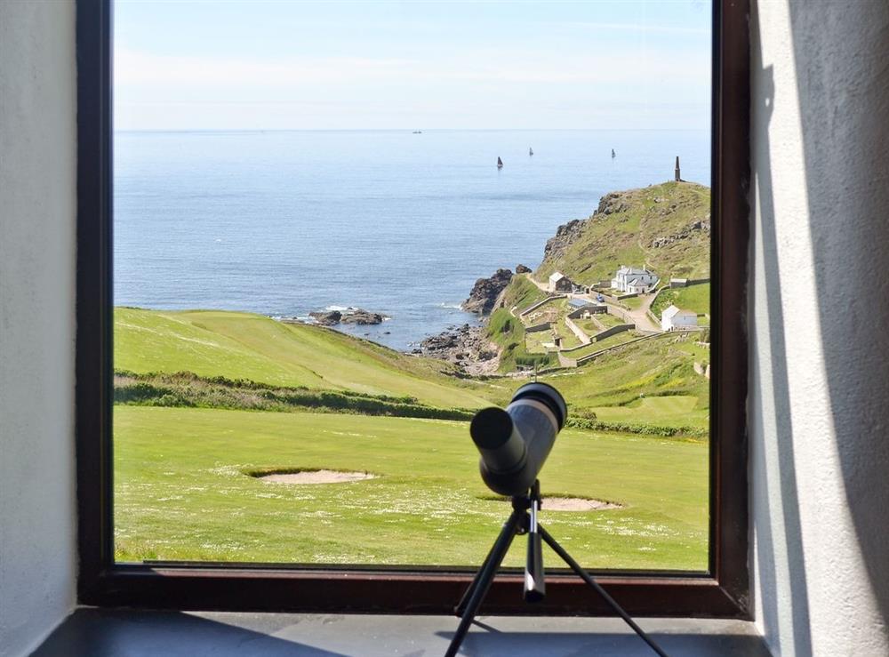 View from living room at Atlantic View in Cape Cornwall, near St Just, England