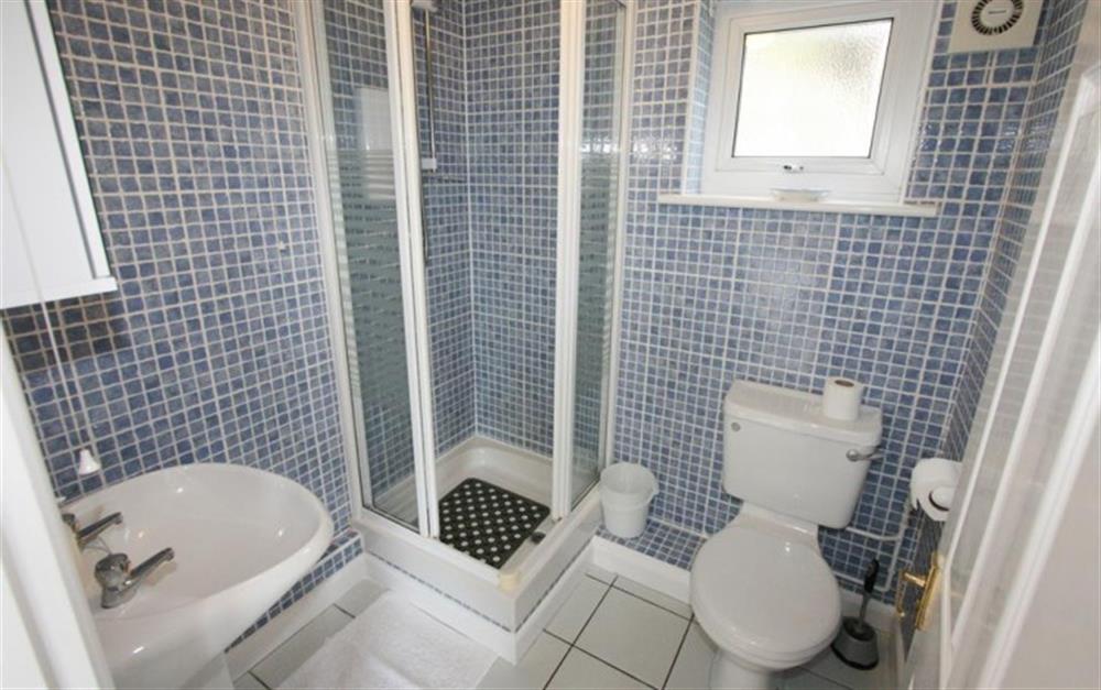 Ensuite shower room at Atlantic View in Mawgan Porth