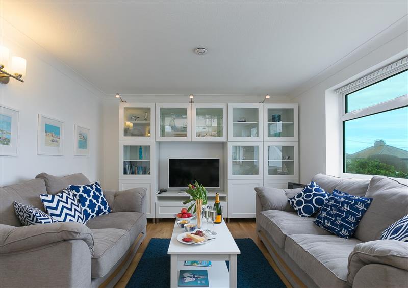 Relax in the living area at Atlantic Waves, Carbis Bay