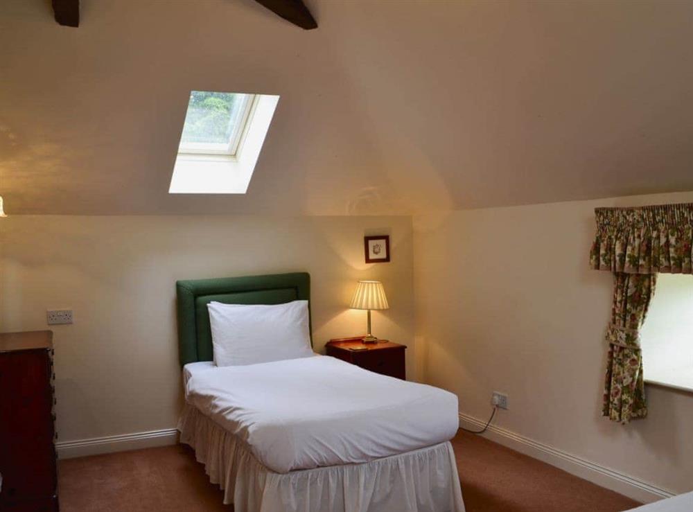 Twin bedroom at Aubretia Trail in Akeld, Wooler, Northumberland., Great Britain