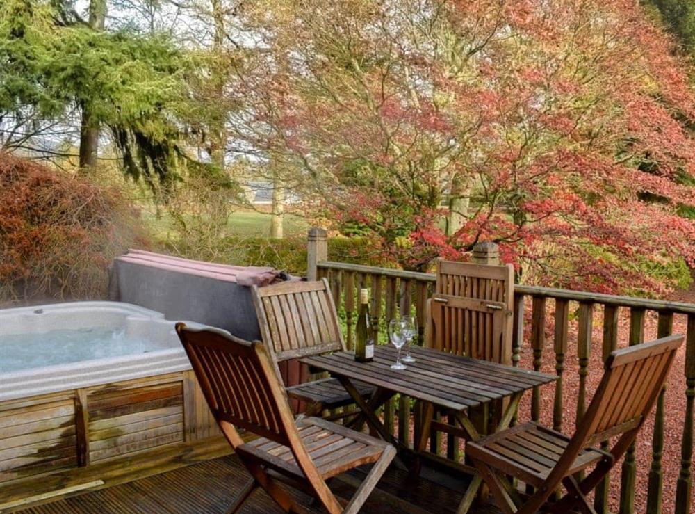 Charming decking area at Rose Cottage, 