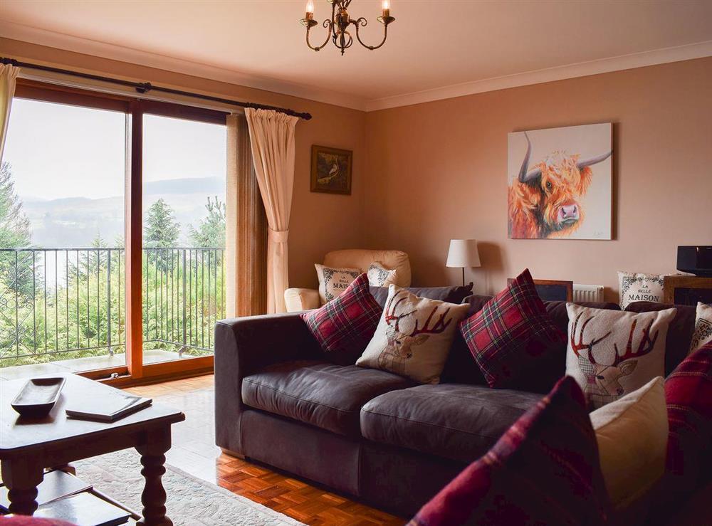 Wonderful views from the living room at Auchraw Brae in Lochearnhead, Perthshire