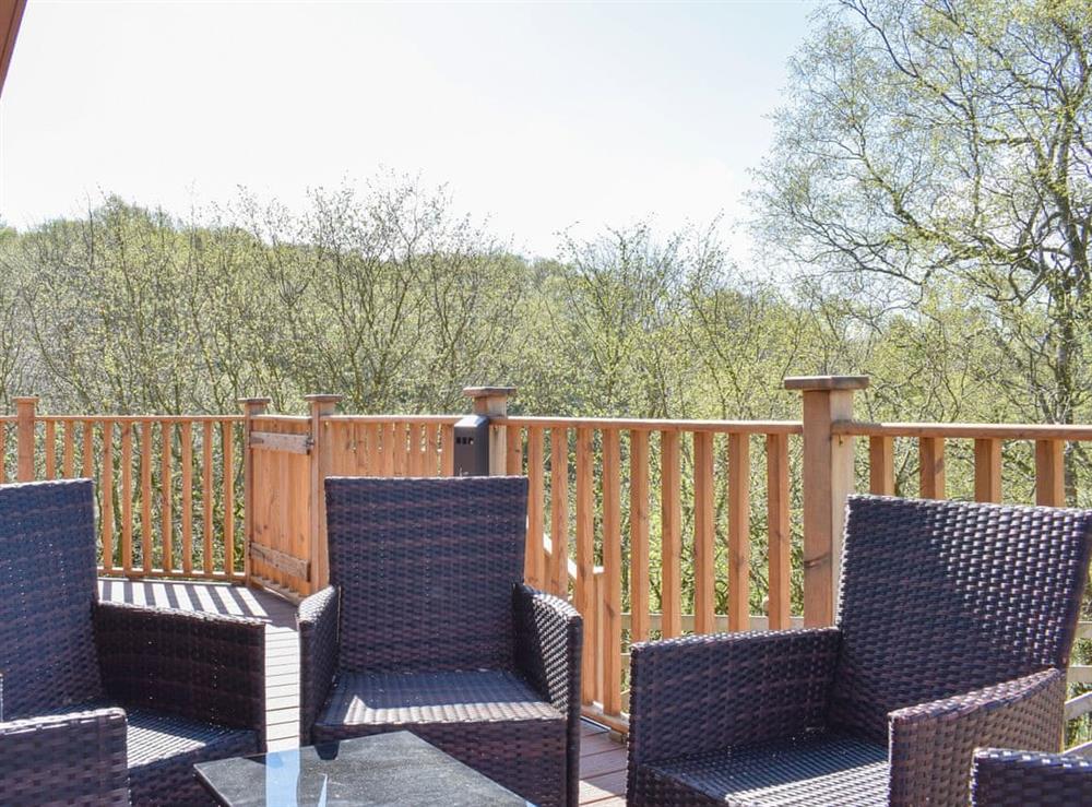 Outdoor furniture on the terrace at The Beeches, 