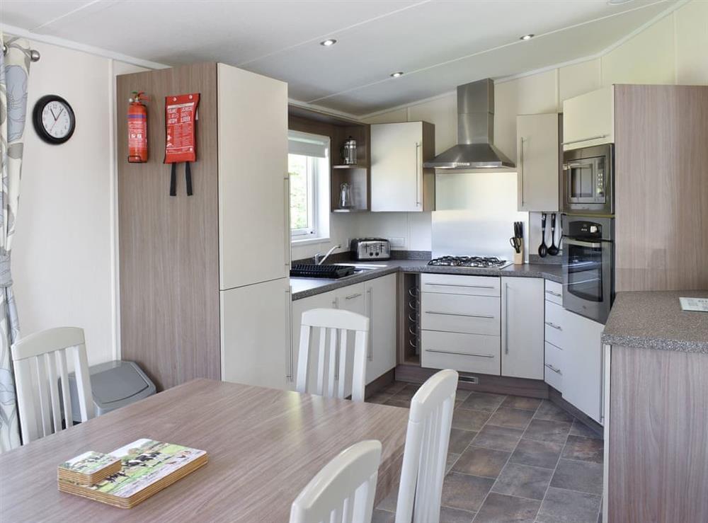 Well-equipped fitted kitchen at Willow Cottage, 