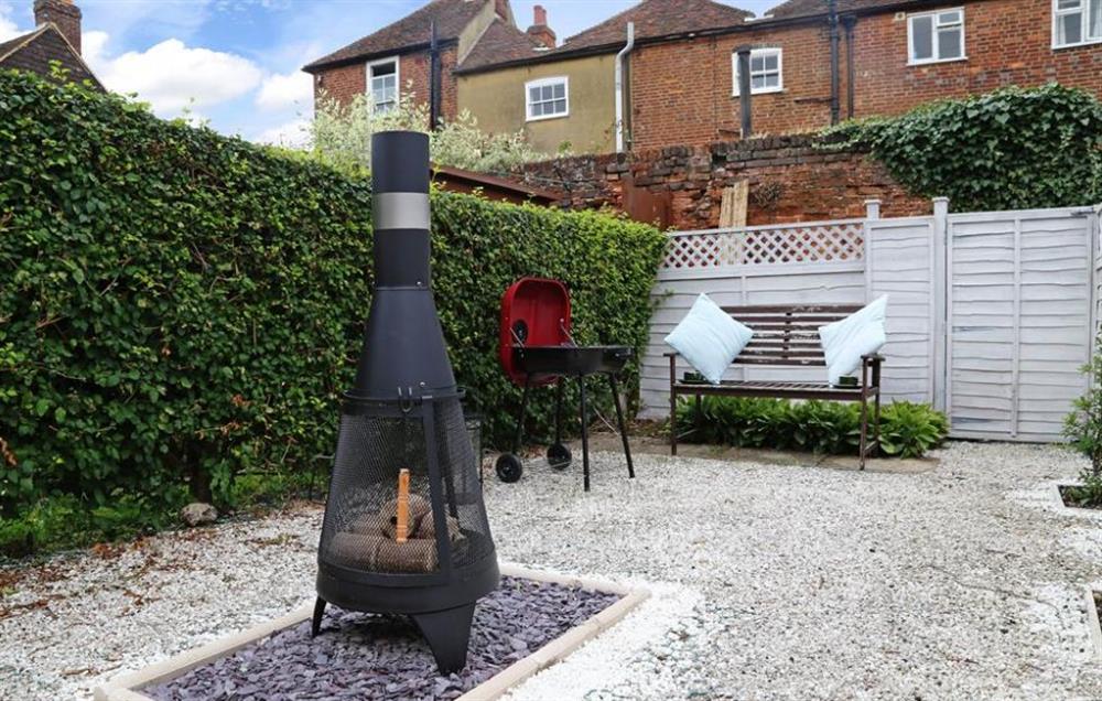 Heating in the garden at Augustines Cottage, Canterbury, Kent