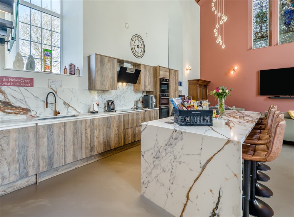 Kitchen area at Auld Kirk House in Duns, Berwickshire