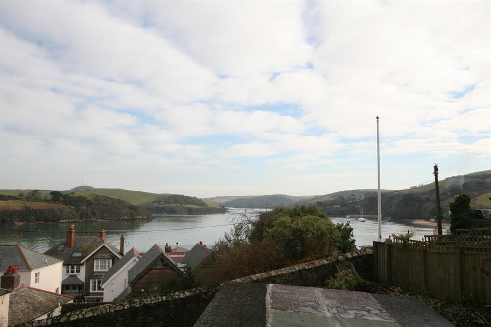 Estuary views from the garden at Aune Cottage in Robinsons Row, Salcombe