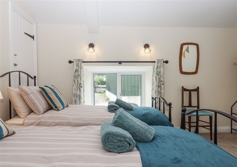 One of the bedrooms at Aunty Junes Cottage, Whiddon Down