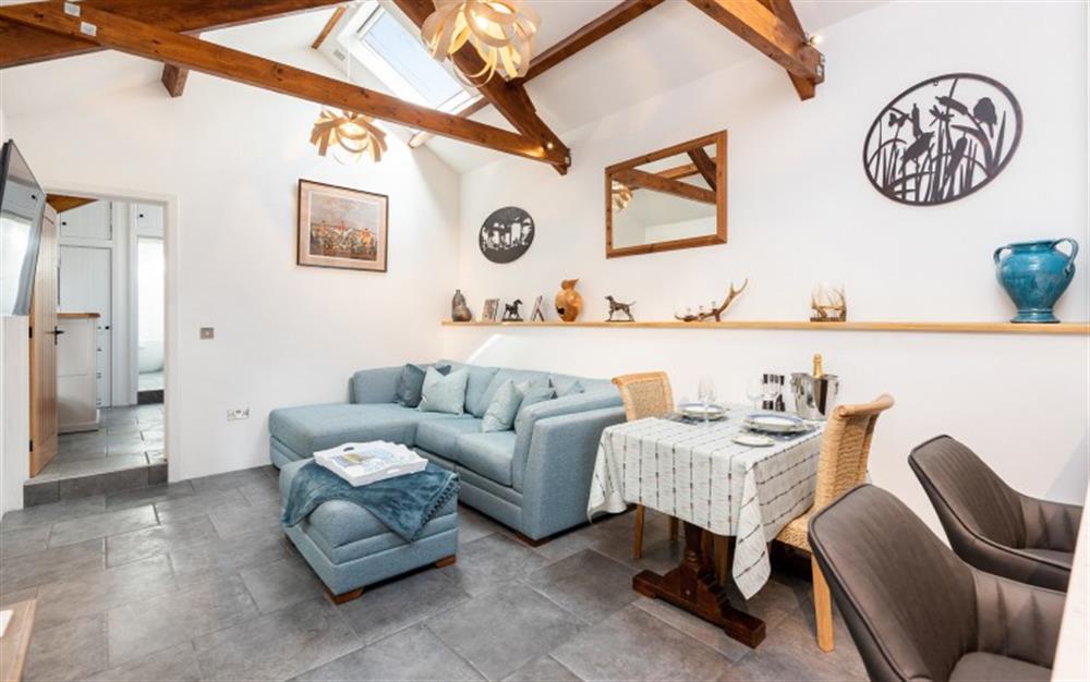 Open plan living area at Auton Court Stable in Kingsbridge