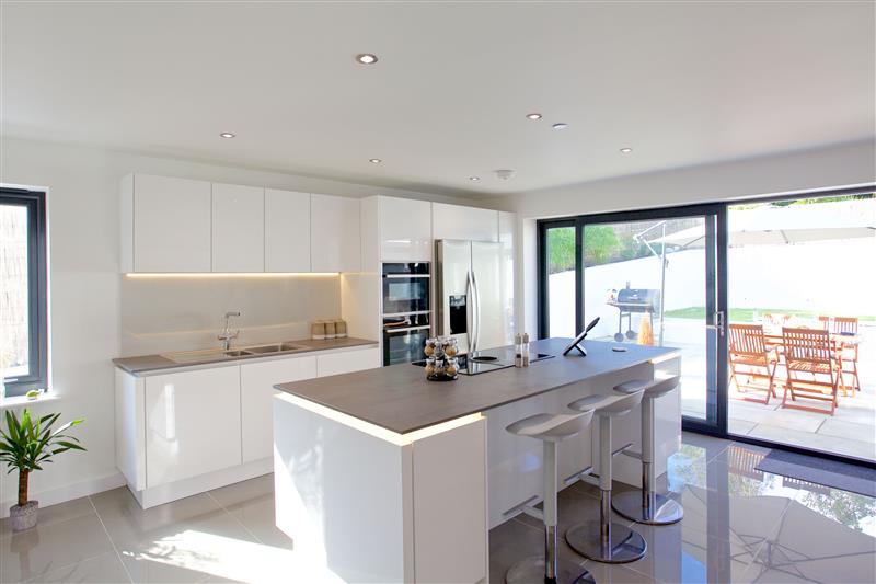 The kitchen at Avalen Rise, Newlyn-Penzance, Cornwall