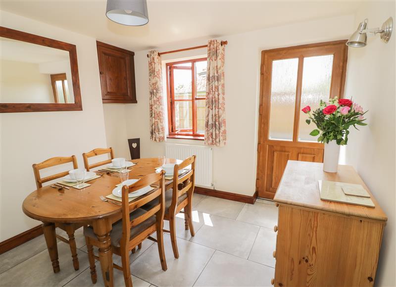 The dining area at Avoine Cottage, Redmarley near Hartpury