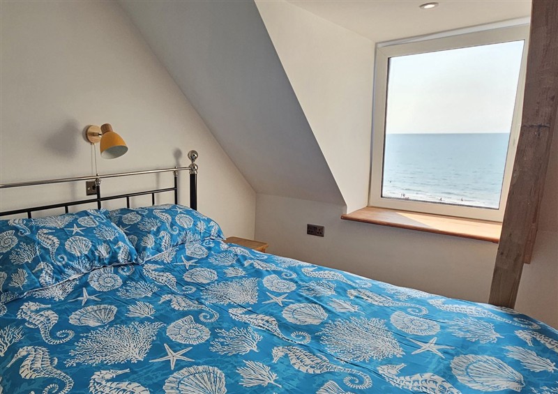 One of the bedrooms at Awel Deg, Tresaith