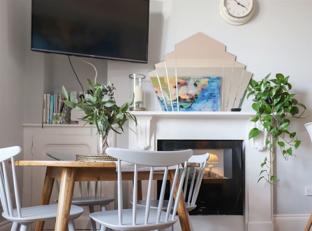 Open plan living space at Seaside Apartment, 