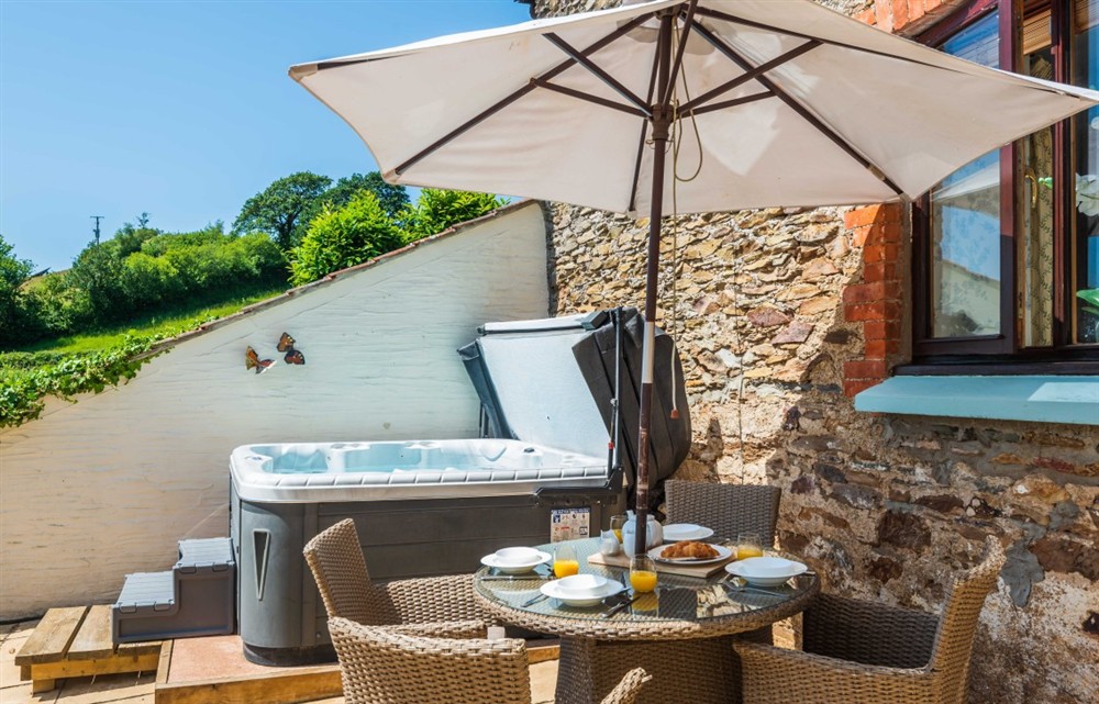 Enjoy a cup of tea on the patio