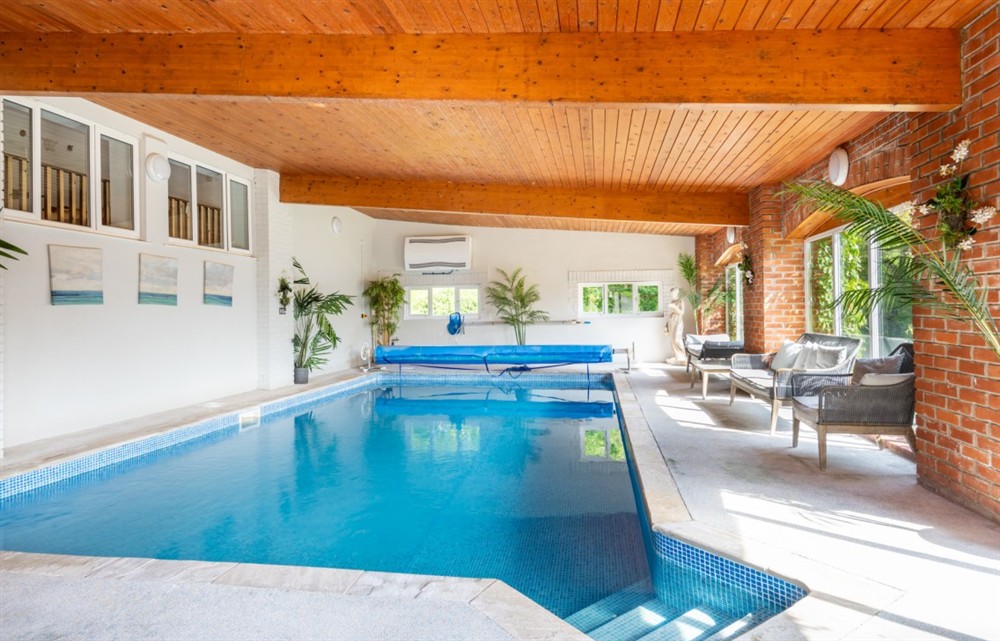 There is a pool
