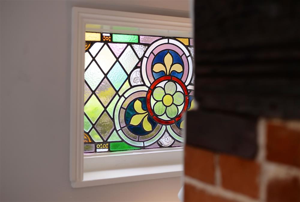 Stunning stained glass feature window at Ayres End Studio, Suffolk at Ayres End Studio, Kersey