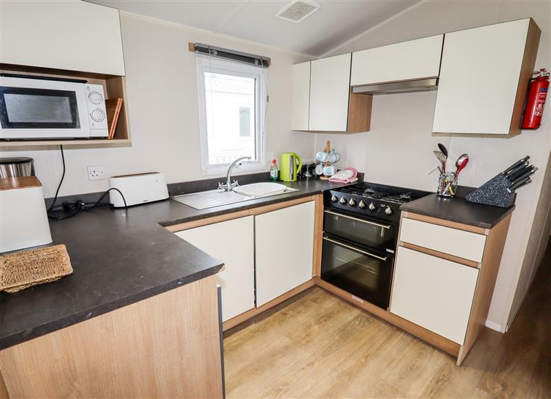This is the kitchen at B15 Ty Gwyn, Towyn