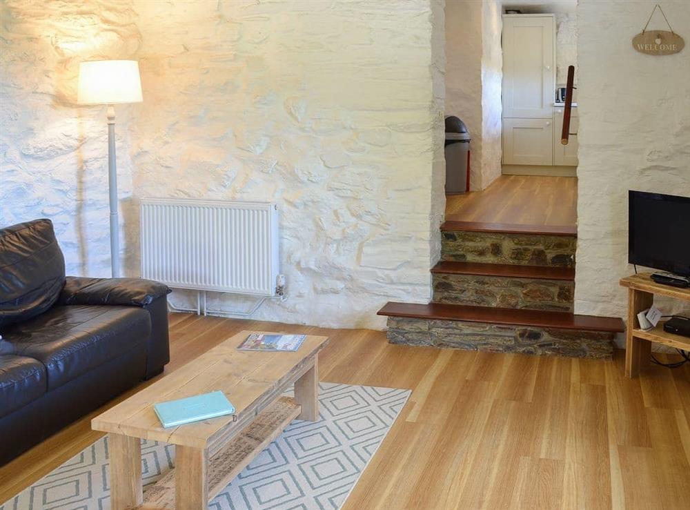 Comfortable living area at Babes Cottage in Goonhavern, near Perranporth, Cornwall