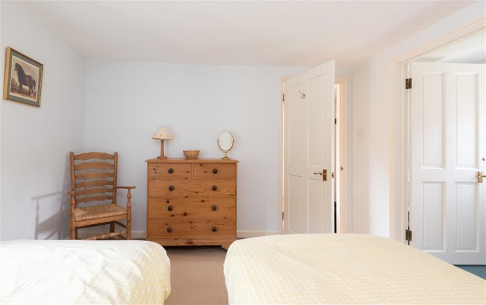 Another look at the twin room  at Badger Cottage, White Oxen Manor in Rattery