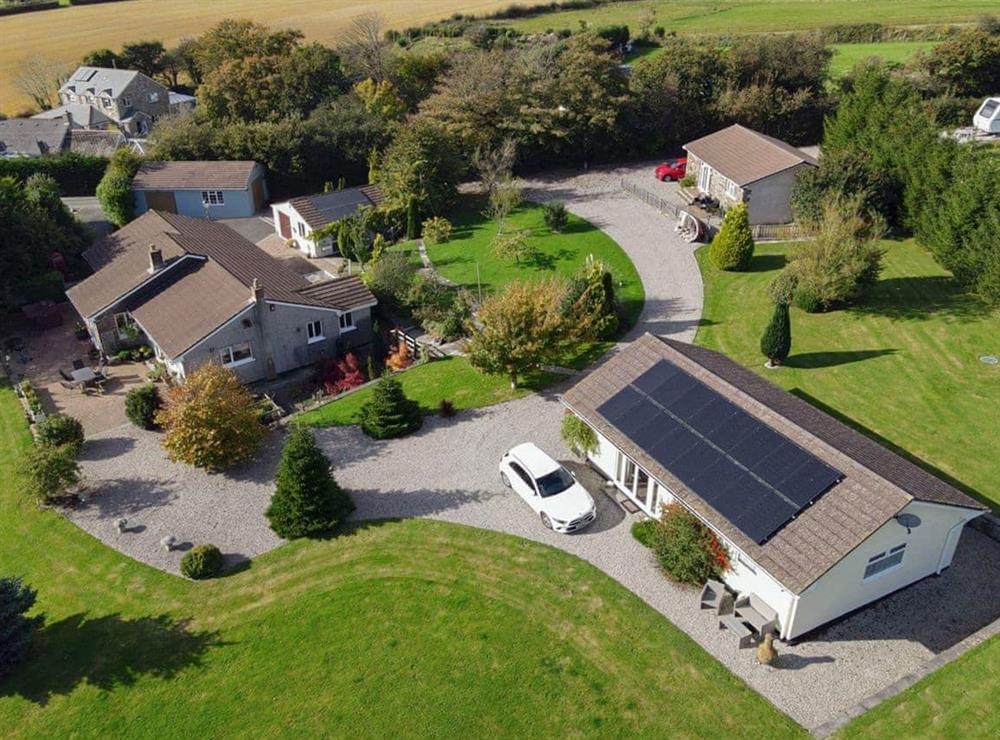 Aerial view at Badgers Drift in East Taphouse, near Liskeard, Cornwall
