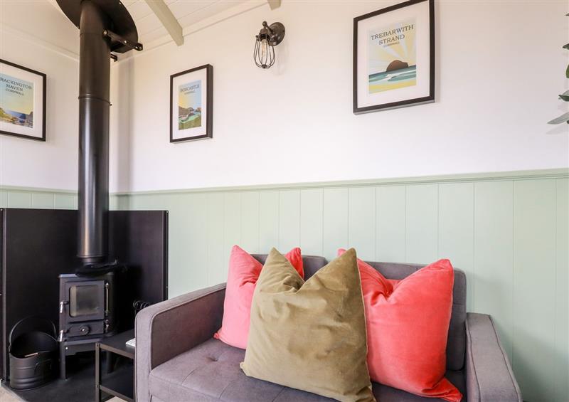 Relax in the living area at Badgers Rest, Tintagel