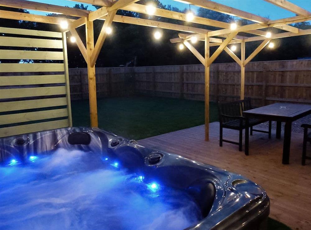 Hot tub at Badgers Willow in Theddlethorpe, near Mablethorpe, Lincolnshire