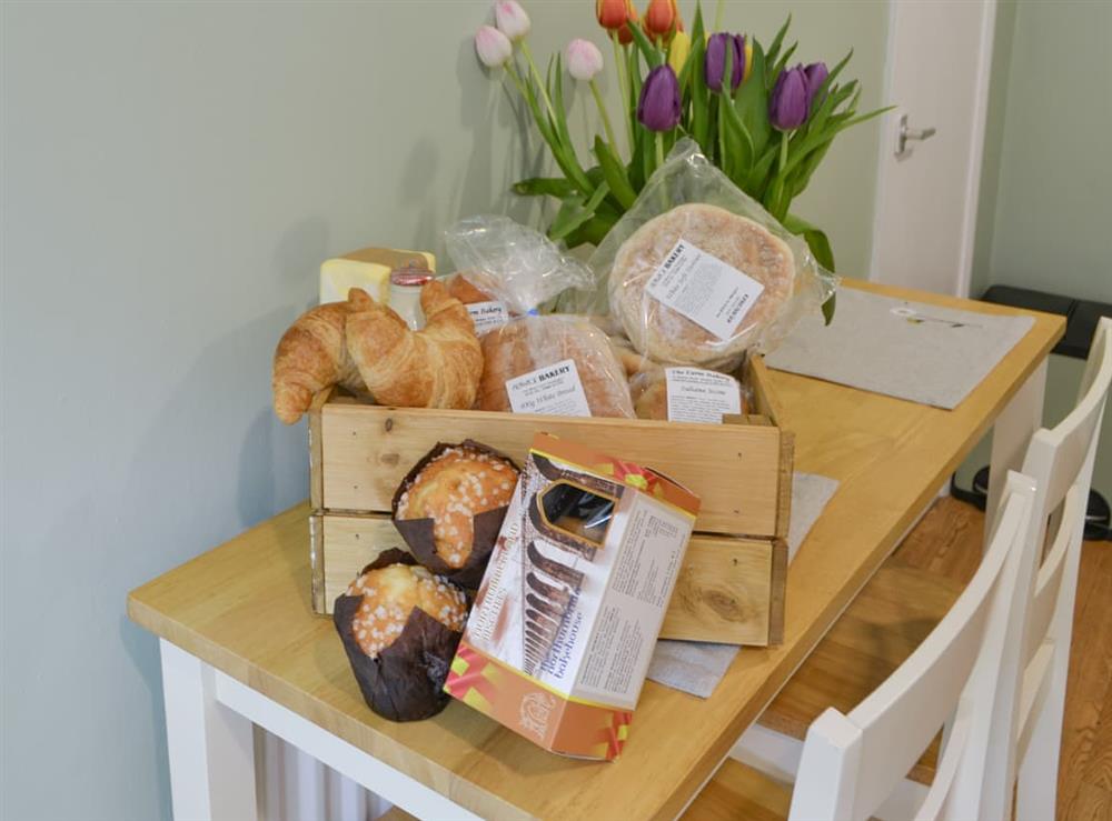 Welcome pack at Baeker House Apartment in Alnwick, Northumberland