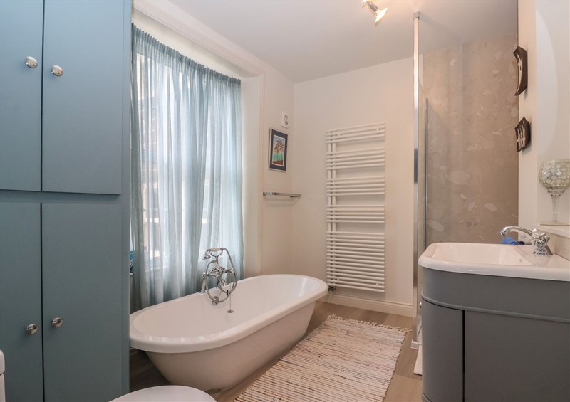 This is the bathroom at Bahtat Cottage, Burley In Wharfedale