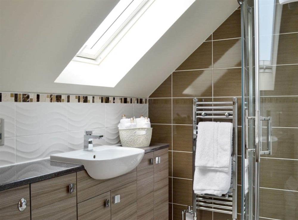 Stylish en-suite shower room at Baileyfield in Strone, near Dunoon, Argyll