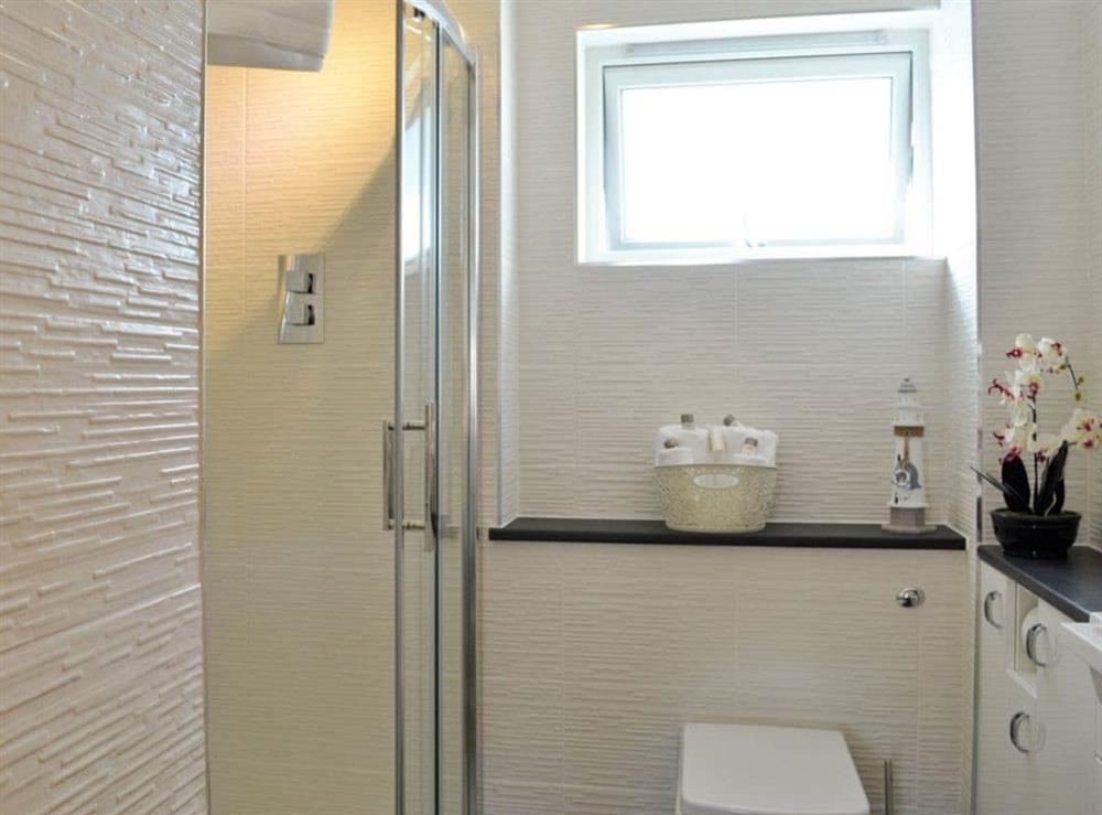 Tasteful en-suite shower room at Baileyfield in Strone, near Dunoon, Argyll