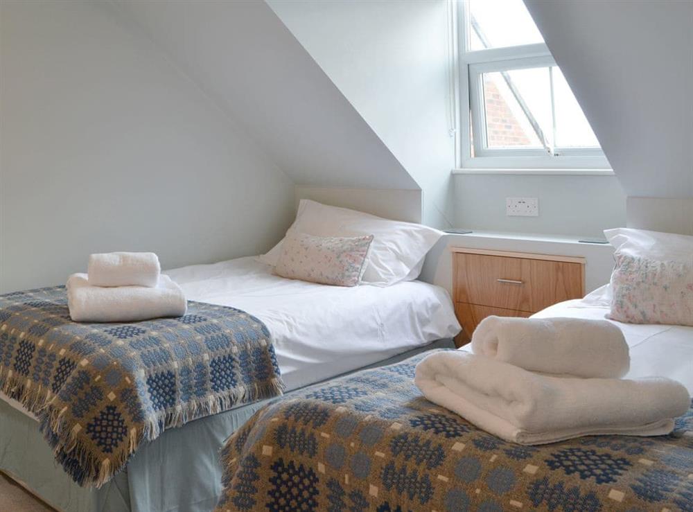 Twin bedroom at Baille Hill House in York, North Yorkshire