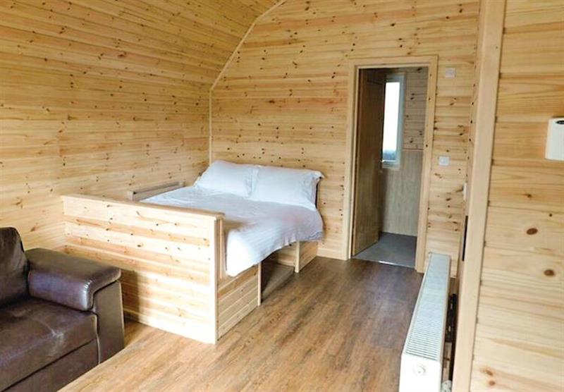 Double bedroom in Country Pod at Bainbridge Ings in Hawes, Yorkshire