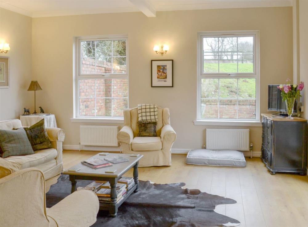Comfortable, well presented living room at Bainfield Lodge in Burgh on Bain, near Market Rasen, Lincolnshire