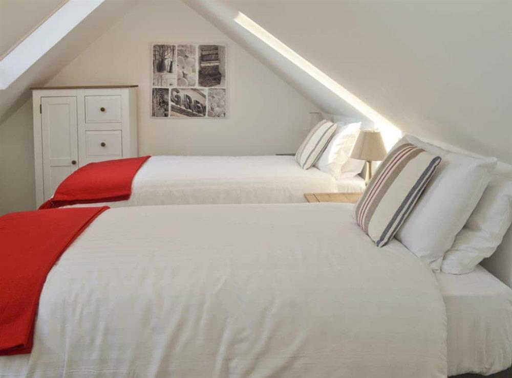 Twin bedroom at Bakers Cottage in Hoxne, near Eye, Suffolk
