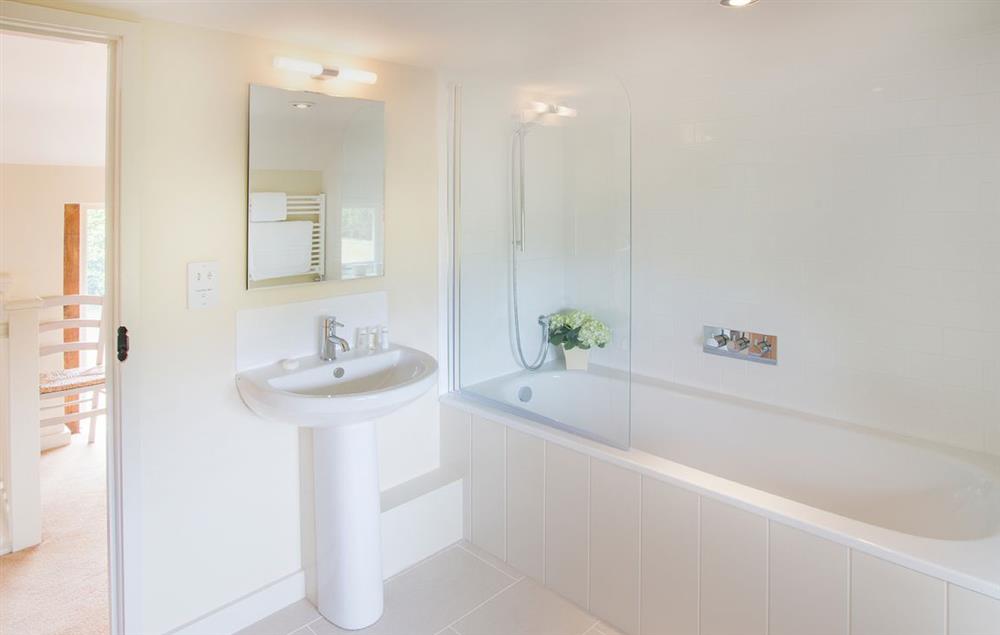 One of two en-suite bathrooms with power shower at Bakers Farm Oast, Ticehurst