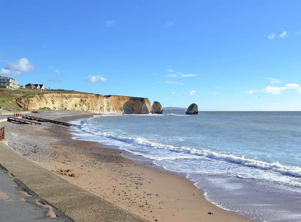 The beautiful Freshwater Bay at Bakers Retreat in Freshwater, Isle of Wight