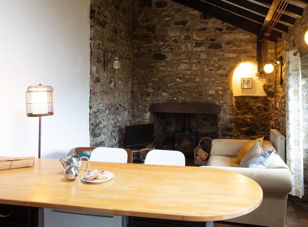 Open plan living space at Bakery in Clynnog Fawr, Gwynedd