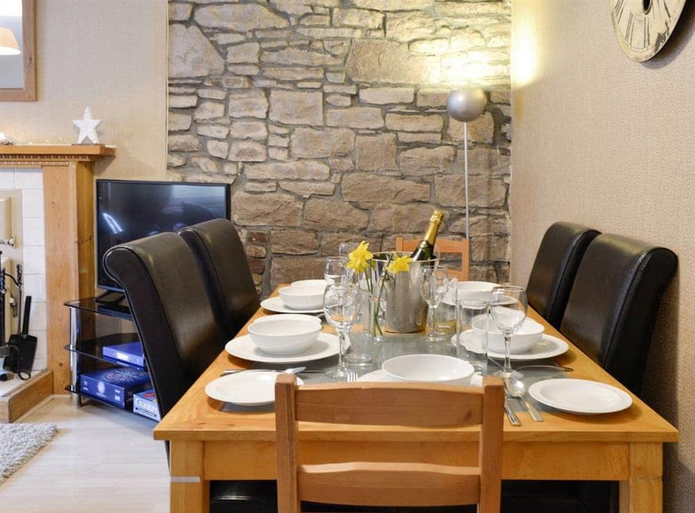 Convenient dining area at Baldowrie Farm Cottage in Kettins, near Blairgowrie, Perthshire
