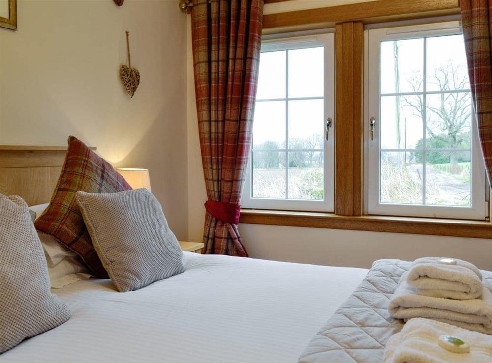 Peaceful double bedroom at Baldowrie Farm Cottage in Kettins, near Blairgowrie, Perthshire