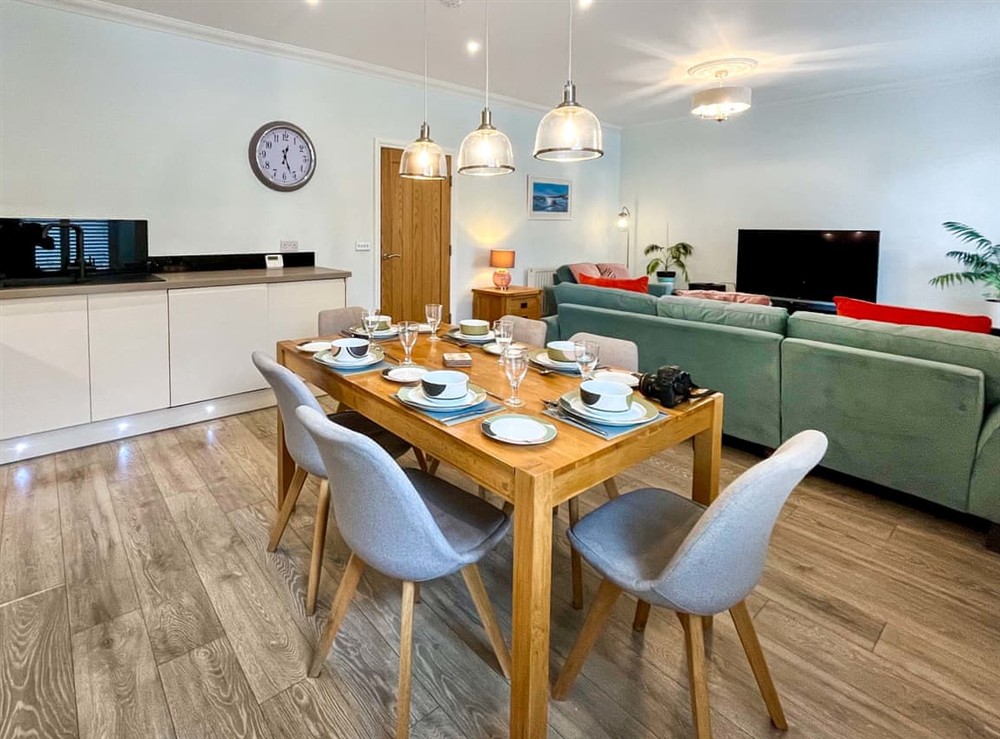 Open plan living space at Balla in Eyemouth, Berwickshire