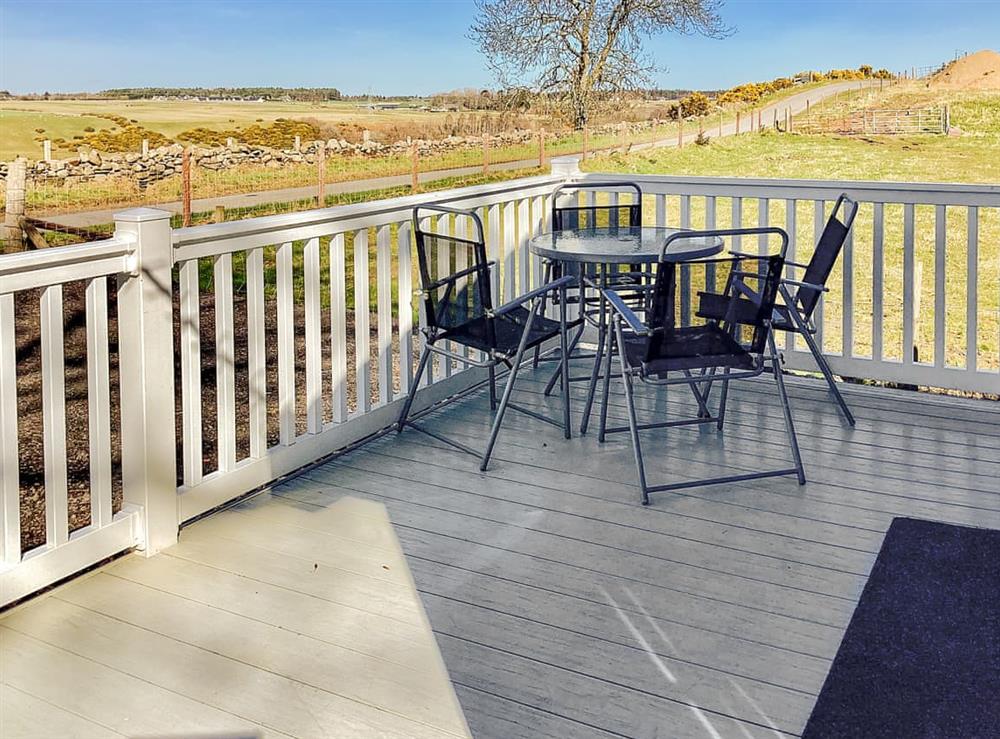 Decking at Ballagan Lodge in Culloden Moor, near Inverness, Inverness-Shire