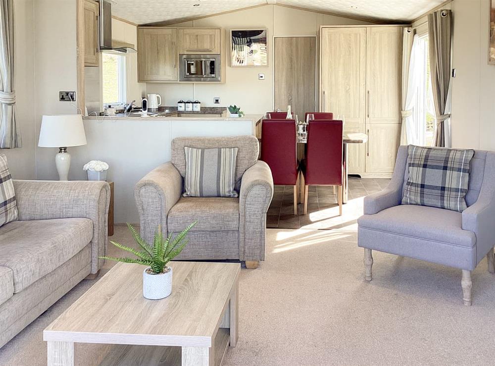 Open plan living space at Ballagan Lodge in Culloden Moor, near Inverness, Inverness-Shire