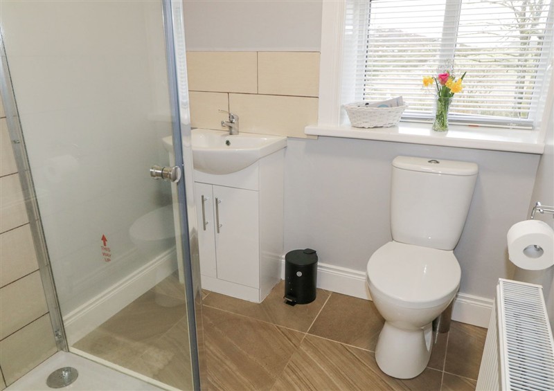 This is the bathroom at Ballard Cottage Annexe, Lislea near Newry