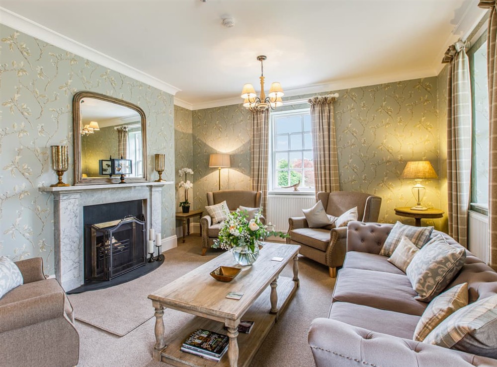 Living area at Ballogie House in Aboyne, Aberdeenshire