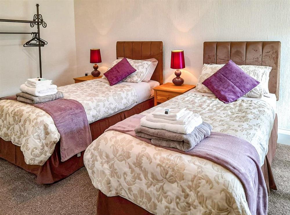 Twin bedroom at Ballygroggan Bungalow in Machrihanish, near Campbeltown, Argyll