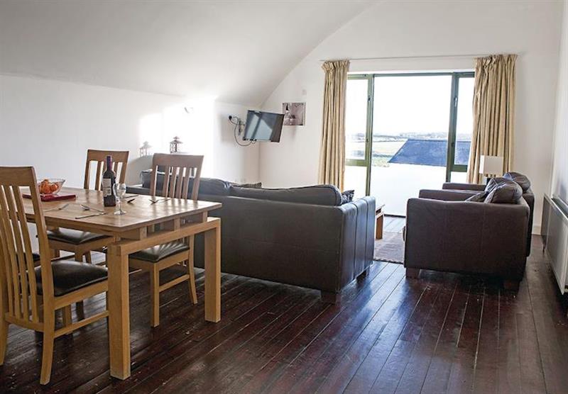 Living room in a Finns Barn Apartment at Ballylinney Holiday Cottages in Bushmills, Northern Ireland