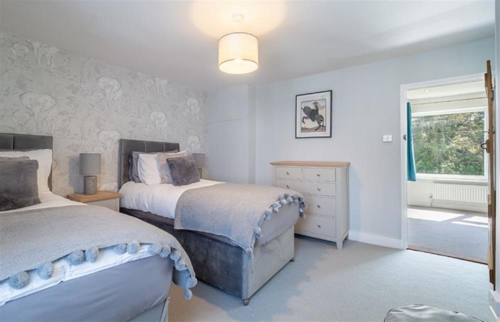 Twin bedroom with views at Balm Cottage, Leiston